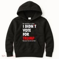 My Conscience Is Clear I Didn't Vote For Trump Funny Kids Hoodie thumb 0