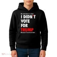 My Conscience Is Clear I Didn't Vote For Trump Funny Kids Hoodie thumb 4
