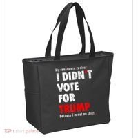 My Conscience Is Clear I Didn't Vote For Trump Funny Tote Bag thumb 2