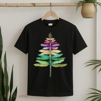 Merry Christmas Insect Lover Xmas Dragonfly Christmas Tree Long Sleeve T-Shirt thumb 2