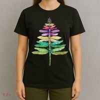 Merry Christmas Insect Lover Xmas Dragonfly Christmas Tree Long Sleeve T-Shirt thumb 4