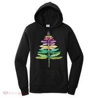 Merry Christmas Insect Lover Xmas Dragonfly Christmas Tree Long Sleeve Women's Hoodie thumb 0