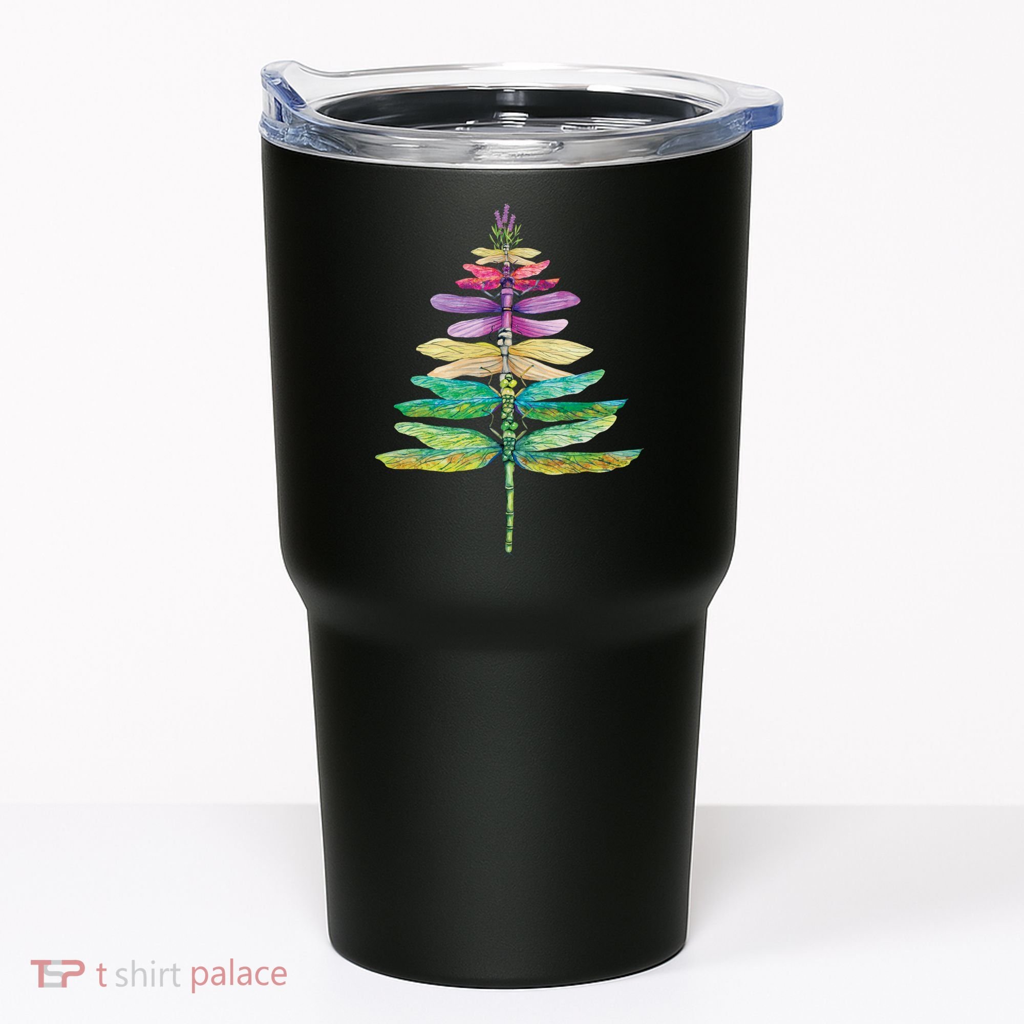 Merry Christmas Insect Lover Xmas Dragonfly Christmas Tree Long Sleeve Tumbler