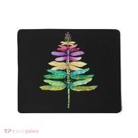 Merry Christmas Insect Lover Xmas Dragonfly Christmas Tree Long Sleeve Mousepad thumb 0