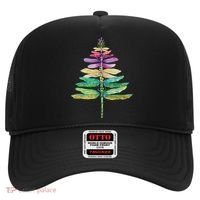 Merry Christmas Insect Lover Xmas Dragonfly Christmas Tree Long Sleeve Hat thumb 0