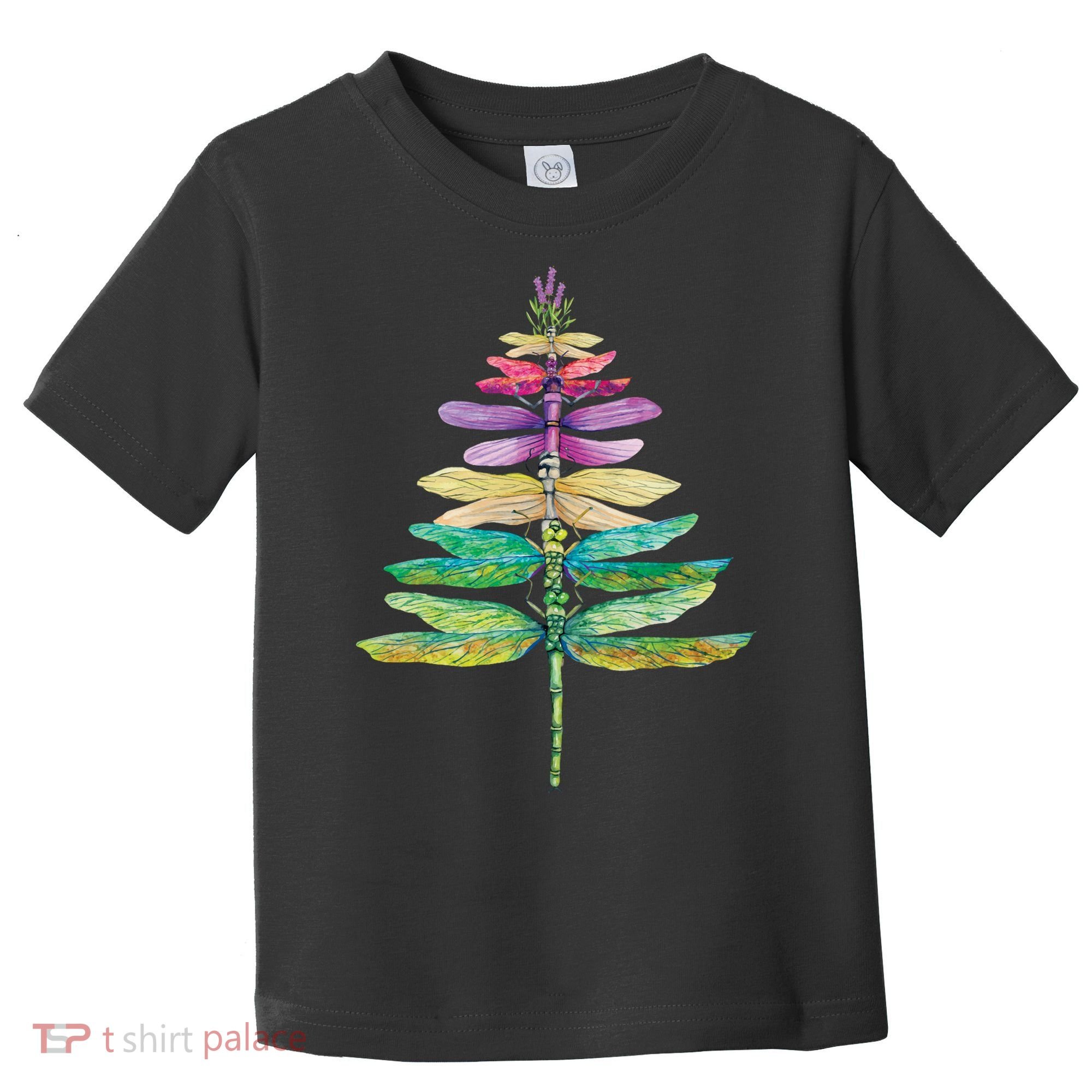 Merry Christmas Insect Lover Xmas Dragonfly Christmas Tree Long Sleeve Toddler T-Shirt