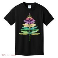 Merry Christmas Insect Lover Xmas Dragonfly Christmas Tree Long Sleeve Kids T-Shirt thumb 0
