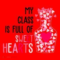 My Class Is Full Of Sweet Hearts Valentine Teacher Santa Hat thumb 1