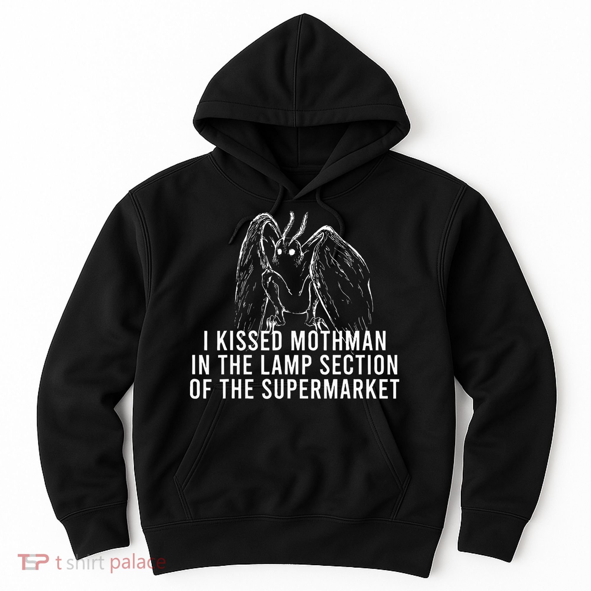 Mothman Cryptid I Kissed Mothman In The Lamp Section Hoodie