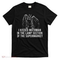 Mothman Cryptid I Kissed Mothman In The Lamp Section T-Shirt thumb 0