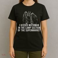 Mothman Cryptid I Kissed Mothman In The Lamp Section T-Shirt thumb 4