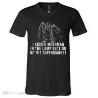 Mothman Cryptid I Kissed Mothman In The Lamp Section V-Neck T-Shirt thumb 0
