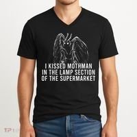 Mothman Cryptid I Kissed Mothman In The Lamp Section V-Neck T-Shirt thumb 2