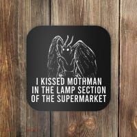 Mothman Cryptid I Kissed Mothman In The Lamp Section Coaster thumb 0