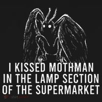Mothman Cryptid I Kissed Mothman In The Lamp Section Women's Hoodie thumb 2