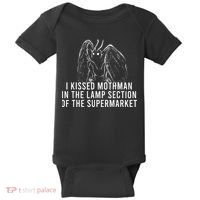Mothman Cryptid I Kissed Mothman In The Lamp Section Baby Bodysuit thumb 0