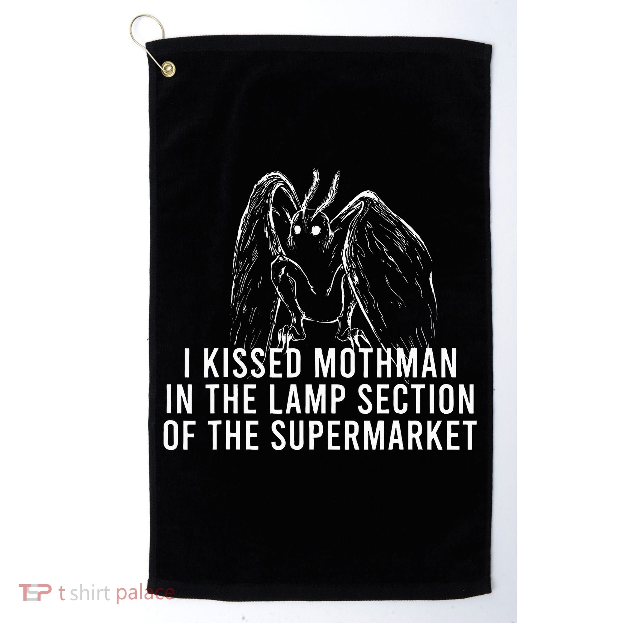 Mothman Cryptid I Kissed Mothman In The Lamp Section Golf Towel