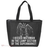 Mothman Cryptid I Kissed Mothman In The Lamp Section Tote Bag thumb 0