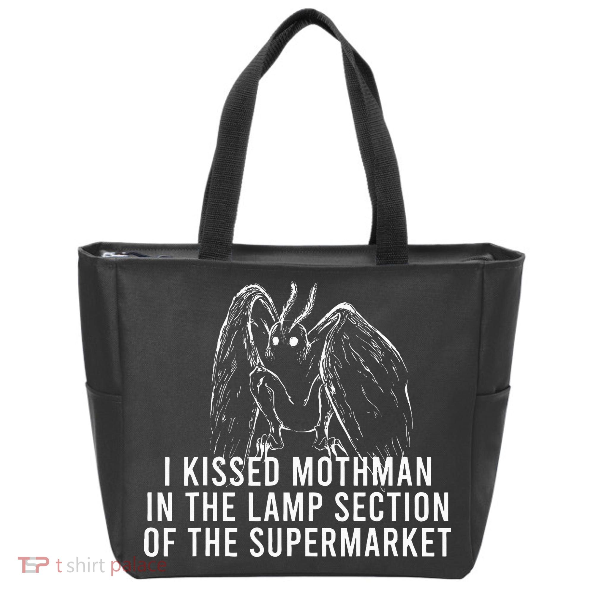 Mothman Cryptid I Kissed Mothman In The Lamp Section Tote Bag