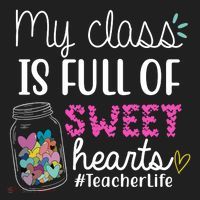 My Class Is Full Of Sweet Hearts Teacher Life Golf Towel thumb 3