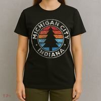 Michigan City Indiana In Vintage Graphic Retro 70s T-Shirt thumb 4