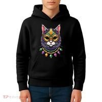 Mardi Cat Jewels Kids Hoodie thumb 4
