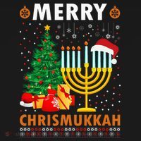 MERRY CHRISMUKKAH Jewish Christmas Hanukkah Chanukah Women's Hoodie thumb 2