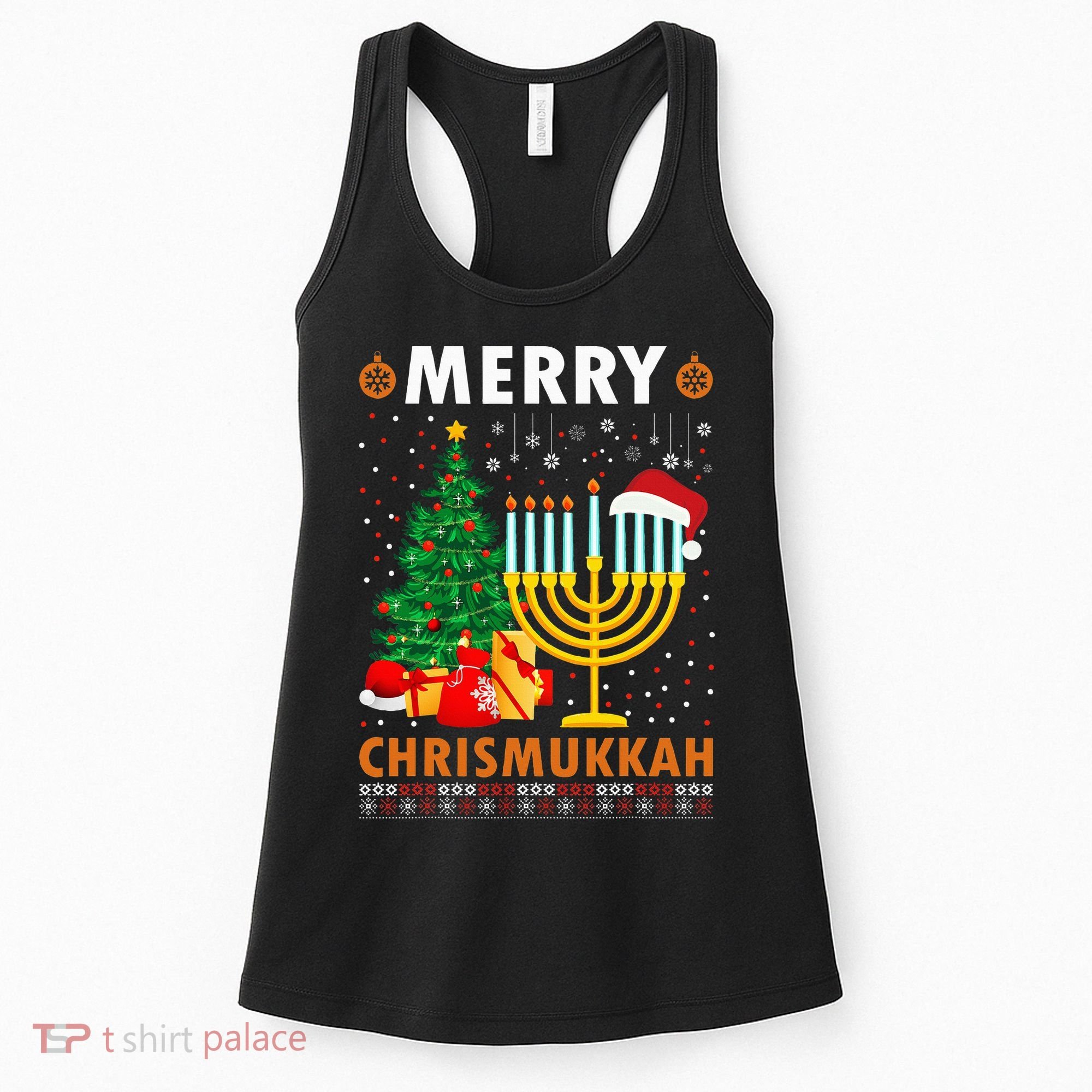 MERRY CHRISMUKKAH Jewish Christmas Hanukkah Chanukah Women's Tank Top
