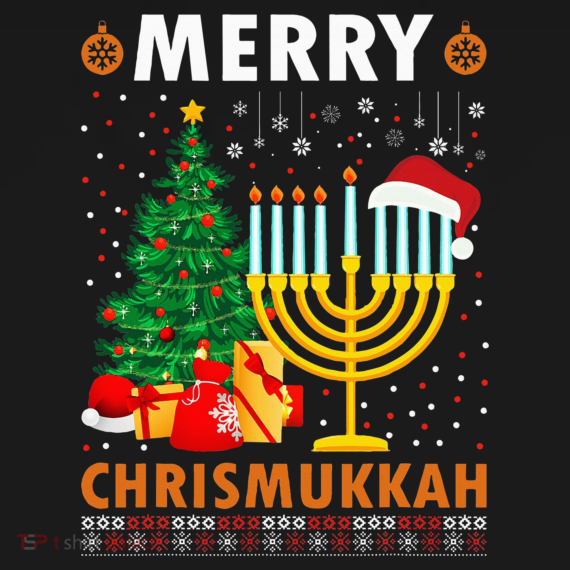 MERRY CHRISMUKKAH Jewish Christmas Hanukkah Chanukah Women's Tank Top