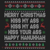Merry Christmas Kiss My Ass His Ass Your Ass Happy Hanukkah     Beanie thumb 2