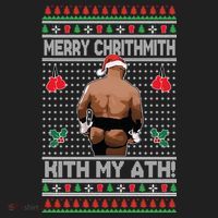 Merry Chrithmith Kith My Ath Christmas Mike Tyson Women's Sweatshirt thumb 2
