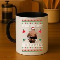 Merry Chrithmith Kith My Ath Christmas Mike Tyson Coffee Mug thumb 4