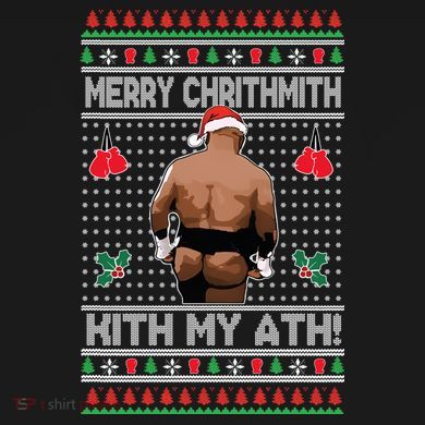Merry Chrithmith Kith My Ath Christmas Mike Tyson Baby Long Sleeve Bodysuit