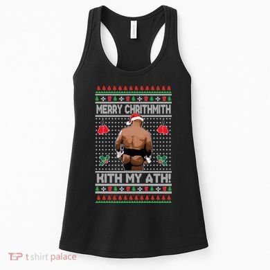 Merry Chrithmith Kith My Ath Christmas Mike Tyson Women's Tank Top