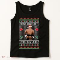 Merry Chrithmith Kith My Ath Christmas Mike Tyson Tank Top thumb 2
