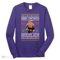 Merry Chrithmith Kith My Ath Christmas Mike Tyson Long Sleeve Shirt thumb 0
