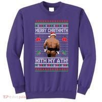 Merry Chrithmith Kith My Ath Christmas Mike Tyson Sweatshirt thumb 0