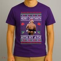 Merry Chrithmith Kith My Ath Christmas Mike Tyson T-Shirt thumb 3