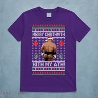 Merry Chrithmith Kith My Ath Christmas Mike Tyson T-Shirt thumb 5