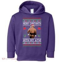 Merry Chrithmith Kith My Ath Christmas Mike Tyson Toddler Hoodie thumb 0