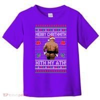 Merry Chrithmith Kith My Ath Christmas Mike Tyson Toddler T-Shirt thumb 0