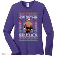 Merry Chrithmith Kith My Ath Christmas Mike Tyson Women's Long Sleeve Shirt thumb 0