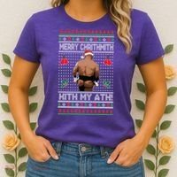 Merry Chrithmith Kith My Ath Christmas Mike Tyson Women's T-Shirt thumb 2