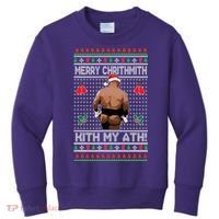 Merry Chrithmith Kith My Ath Christmas Mike Tyson Kids Sweatshirt thumb 0