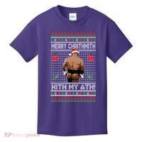 Merry Chrithmith Kith My Ath Christmas Mike Tyson Kids T-Shirt thumb 0