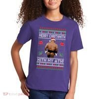 Merry Chrithmith Kith My Ath Christmas Mike Tyson Kids T-Shirt thumb 2