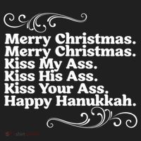 Merry Christmas K.iss My Ass Quote Christmas Vacation Golf Towel thumb 3