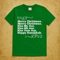 Merry Christmas K.iss My Ass Quote Christmas Vacation T-Shirt thumb 5