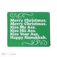 Merry Christmas K.iss My Ass Quote Christmas Vacation Mousepad thumb 0