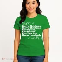 Merry Christmas K.iss My Ass Quote Christmas Vacation Women's T-Shirt thumb 4